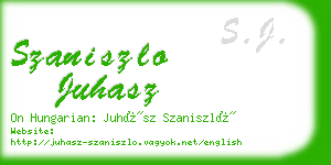 szaniszlo juhasz business card